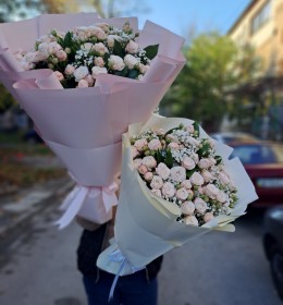 9 гілочок кущової троянди 
