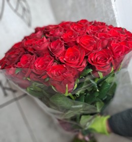 51 Червона місцева троянда 70см