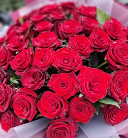 51 Червона місцева троянда 70см