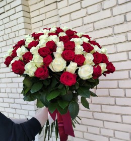 101 мікс троянди 60см