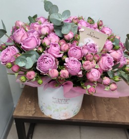 Букет кущових троянд 15 шт 