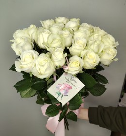 Біла троянда 31шт. 60см